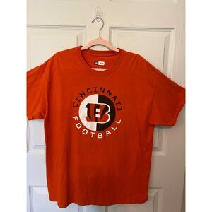 Cincinnati Bengals Football T-Shirt XL Orange NFL Team Apparel Cotton Unisex